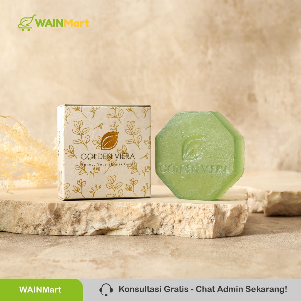 Golden Viera Sabun Herbal Kesehatan BPOM Cerahkan Kulit Natural Sembuhkan Luka Samarkan Bekas Luka dan Jerawat