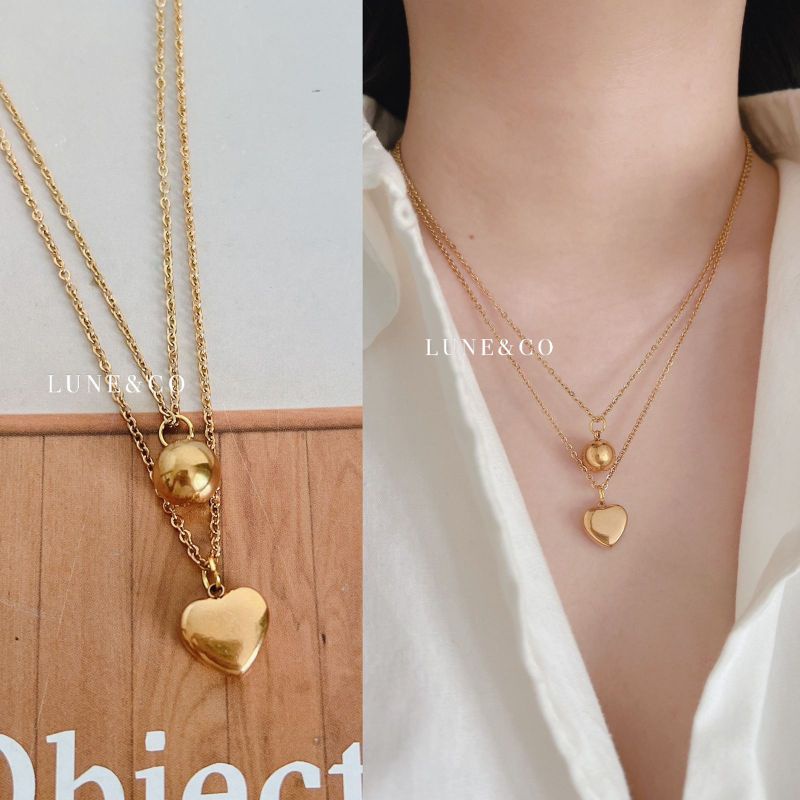 Kalung Layer Fashion Love  Import Korea KS202