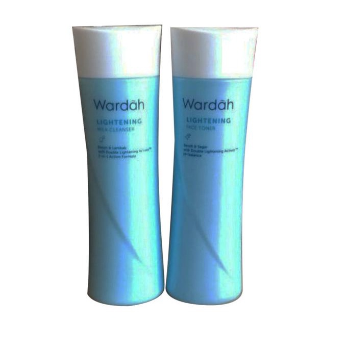 Baru - Paket Duo Wardah Lightening Face Toner Dan Milk Cleanser ..