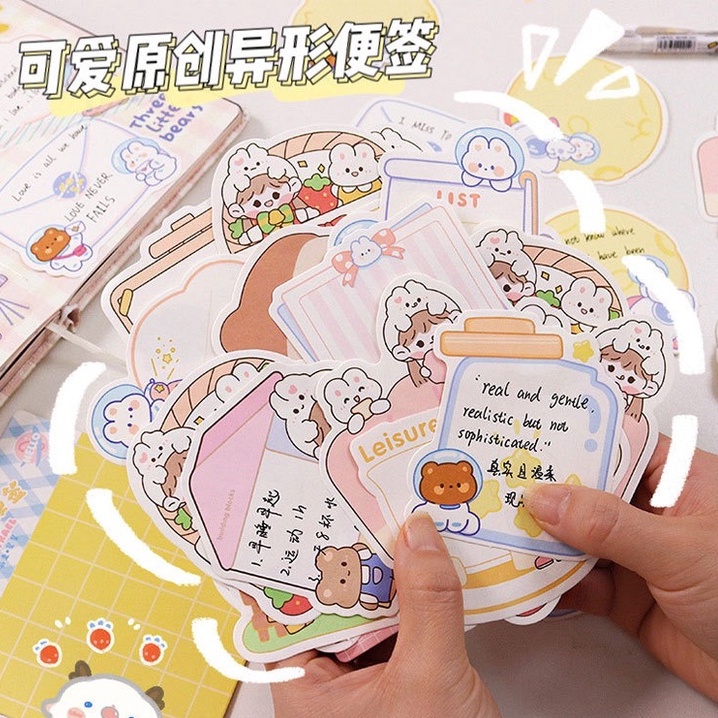 

[randomstuff] Notes Mix Many Pattern Aesthetic Tumblr Ins Motif Kartun Unik Lucu Berkualitas Kertas Tempel Stationary Kit Soft Color DIY Notebook Memo Catatan Banyak Gambar Note Set Unik Viral