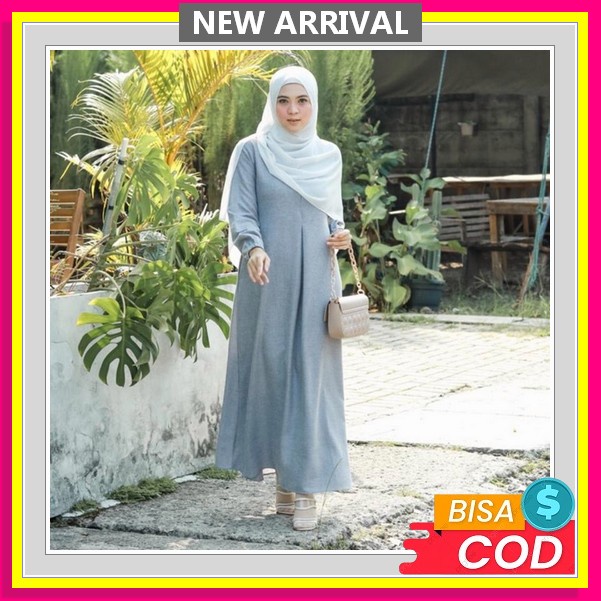 Kekinian Long Dress Modern Remaja Korean Style | Dress Maxy Wanita Gaun Pesta Modis Party Kondangan 