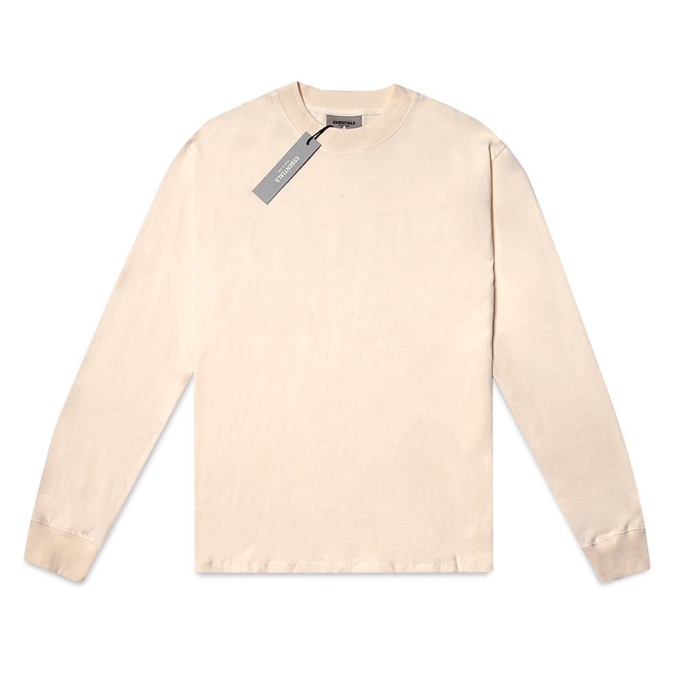 FOG Essentials Back 3D Logo Long Sleeve T-Shirt Beige