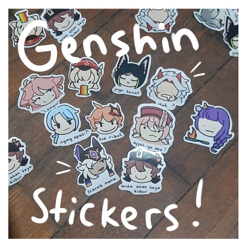 

Genshin Impact Sticker meme stiker lucu murah 3k satuan