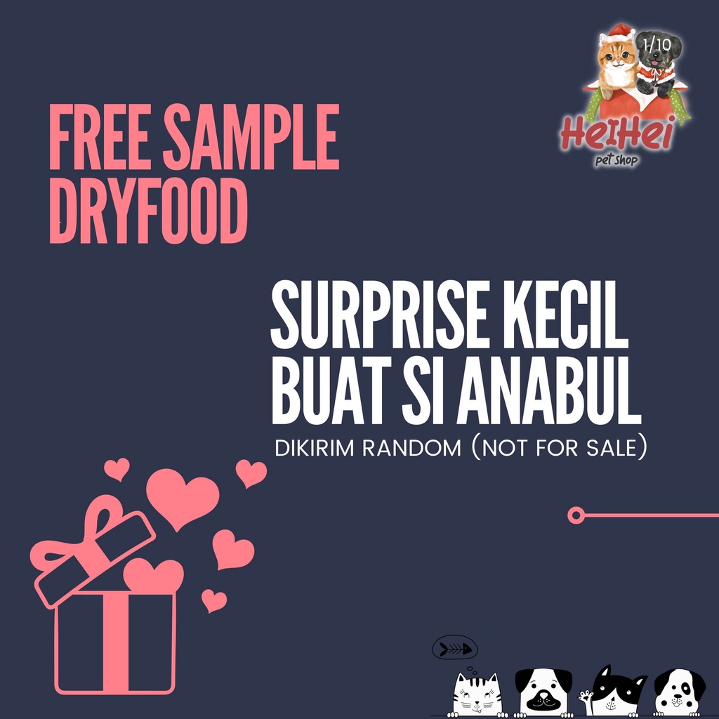 Free Sample Dryfood - Random - Hadiah Kejutan Untuk Kucing Anjing Anabul Kesayangan