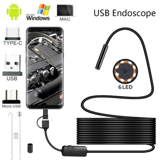 kamera endoscope android type c Endoskopi 3 in 1 USB HD Camera Endoscope Waterproof Industrial Untuk Ponsel / tablet / PC
