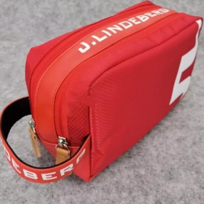 Tas Golf Pouch Bag JL J Lindeberg Red