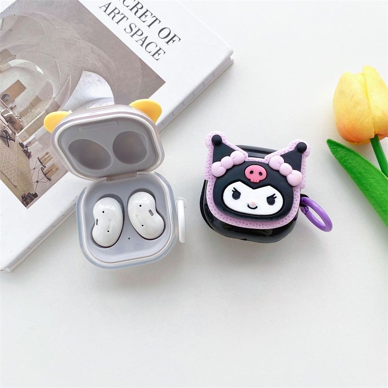 Sanrio Kuromi Cinnamoroll Samsung Galaxy Buds 2 pro Tunas Hidup Budpod Bud 2 Pro Buds Live Case Capa Funda Plating Sarung