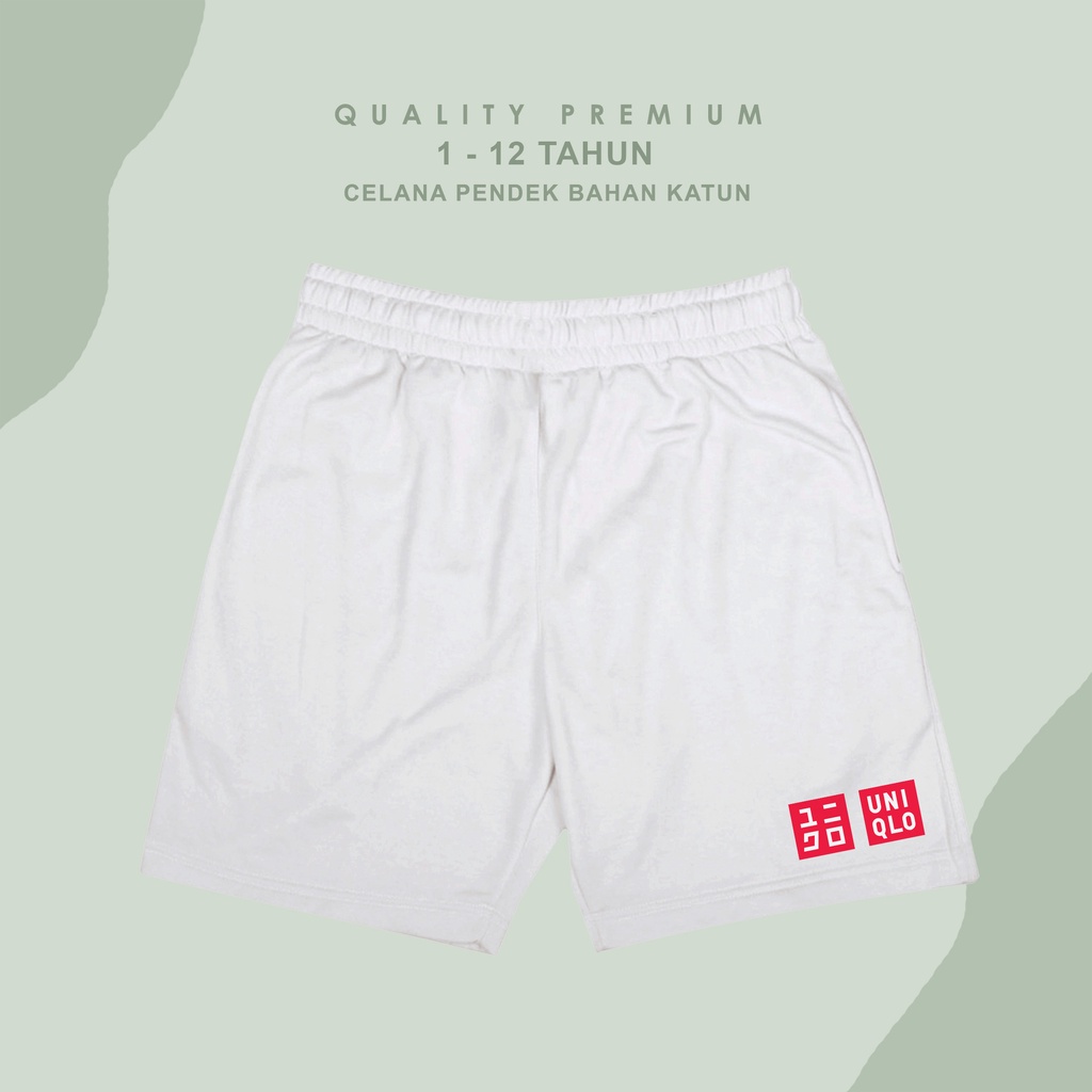 Celana pendek anak umur 1-12 tahun uni-qlo bahan katun