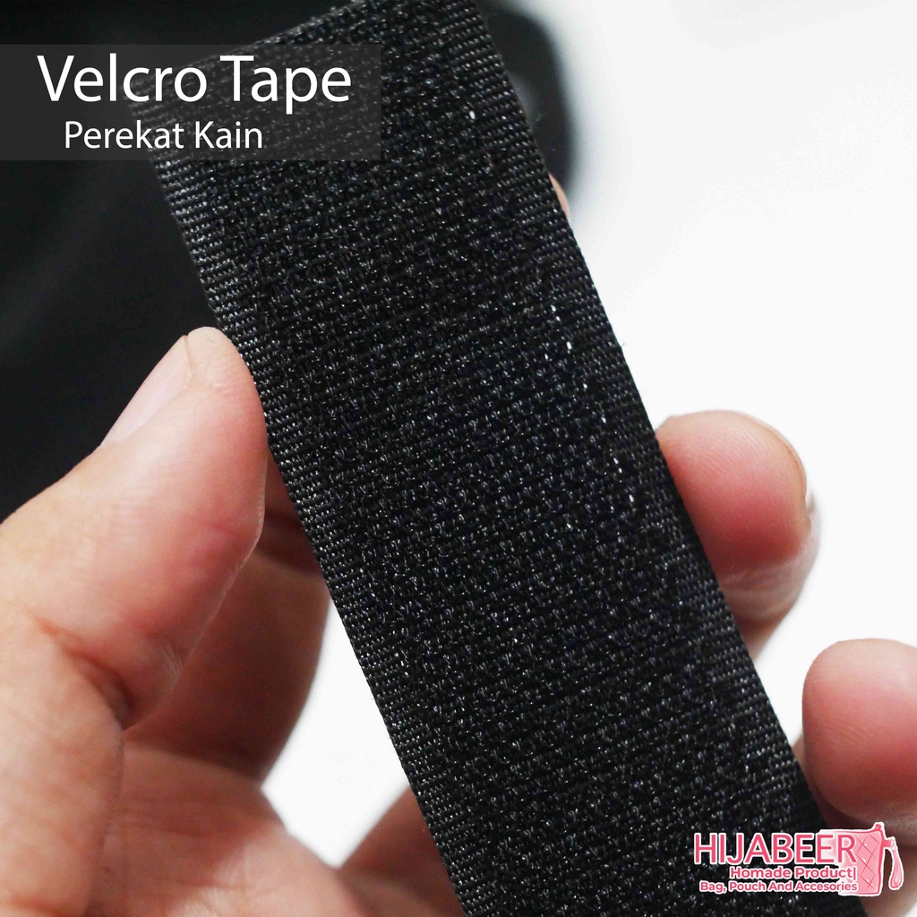 Velcro Tape Perekat Kain 2,5cm Aksesoris Tas dan DIY - Meteran