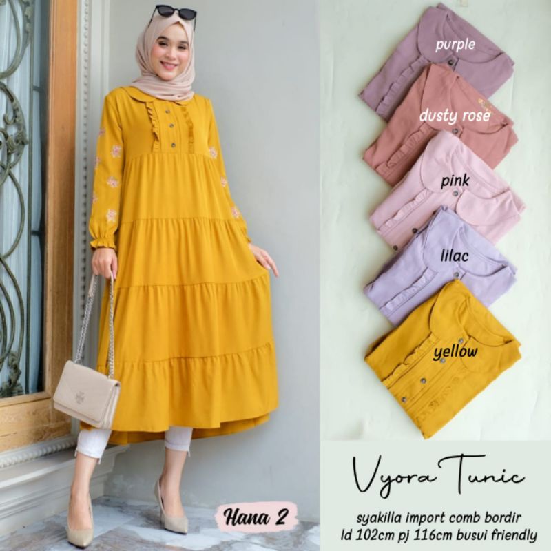 TUNIK // ANINDA TUNIK // SABUK BELT KAIN TOYOBO JUGA //TUNIK BAHAN SHAKILA IMPORT HQ