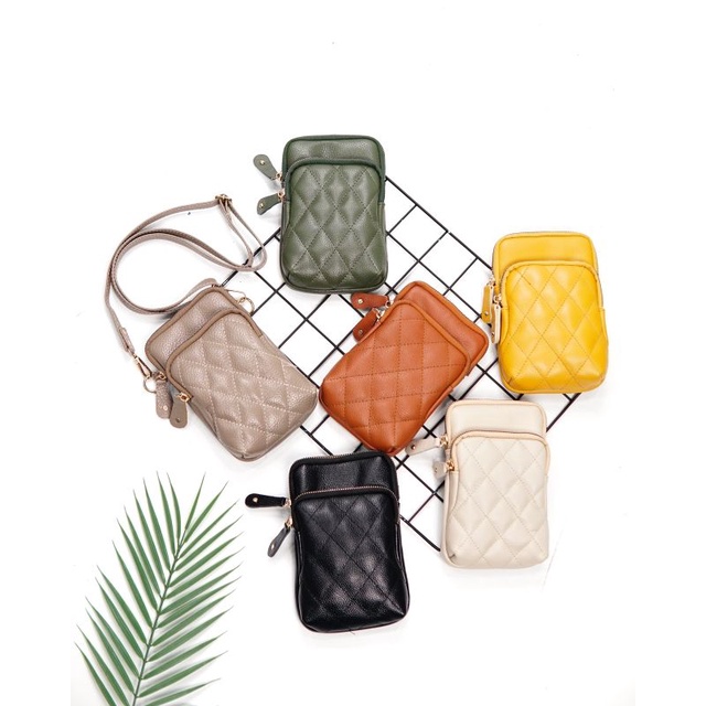 Tas Hp Wanita Kulit Sapi Asli || Tas selempang Wanita