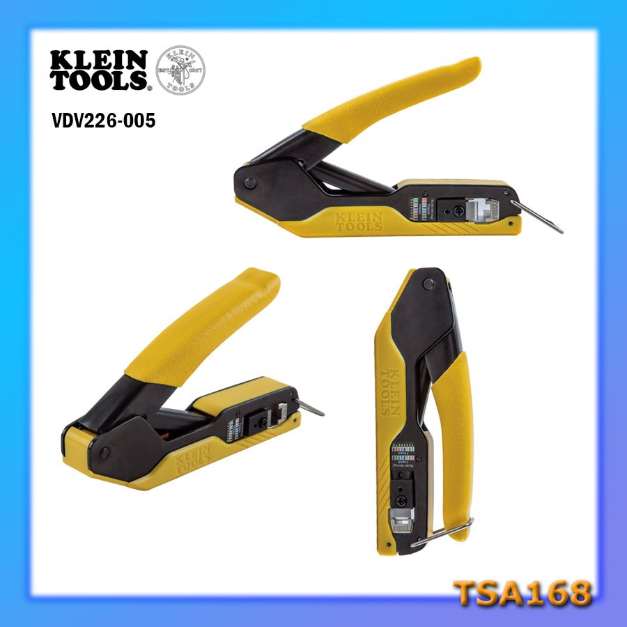 Klein Tools Data Cable Crimping Tool for Pass-Thru Compact VDV226-005