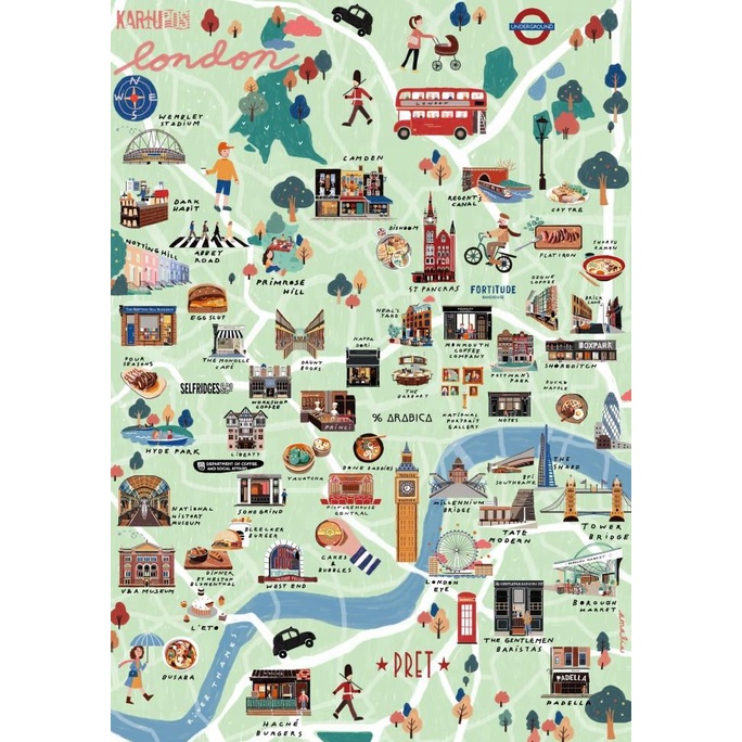 

[BISA COD] @pasarkartupos London map A4 poster