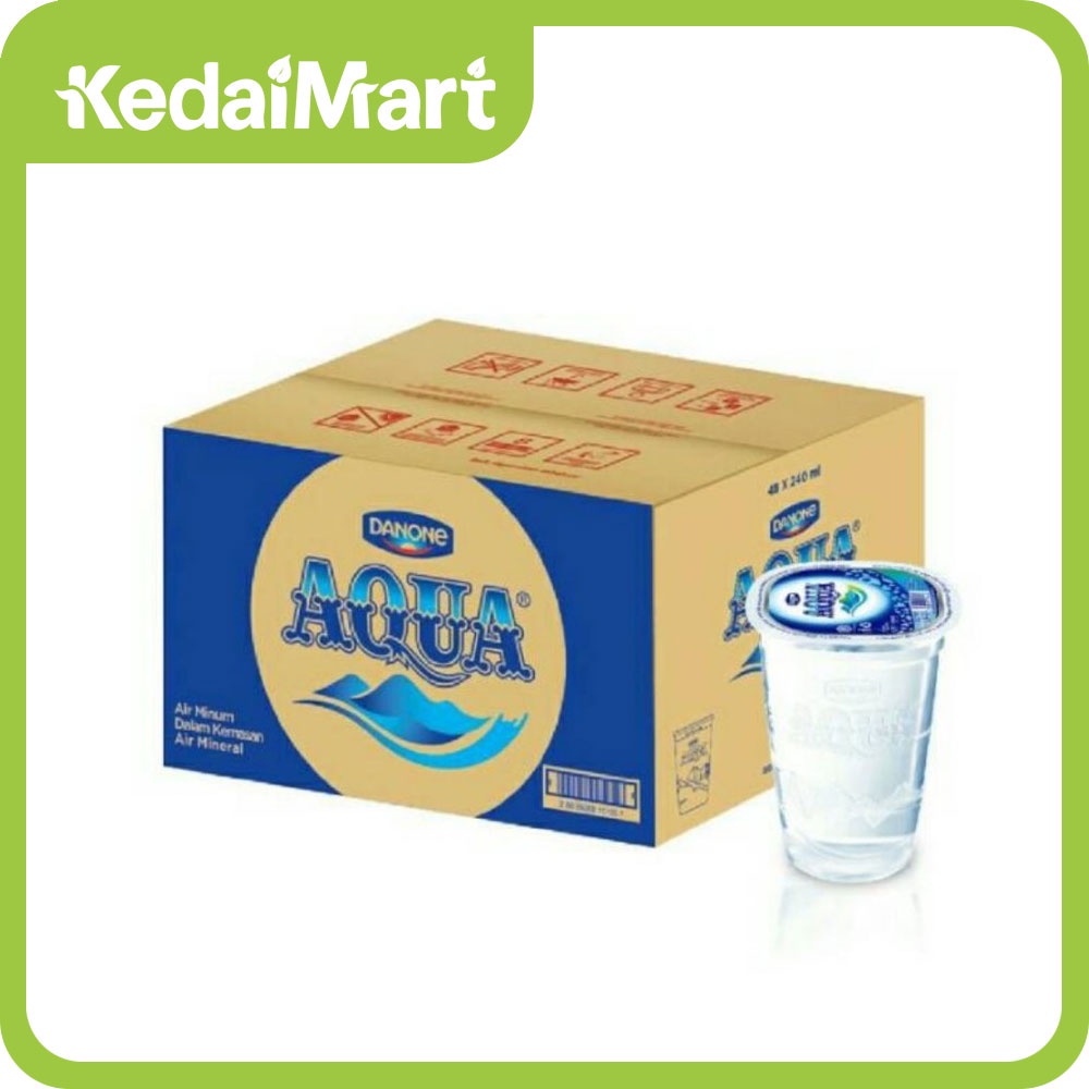 

AQUA Air Mineral Gelas 220 Ml 1 Dus Isi 48