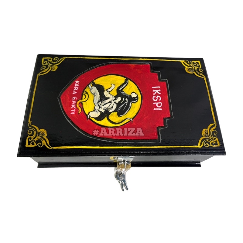 (BISA COD) KOTAK SABUK IKAT PINGGANG KERA SAKTI IKSPI DARI KAYU JATI (FREE UKIR NAMA) TEMPAT PENYIMPANAN SABUK PENCAK SILAT