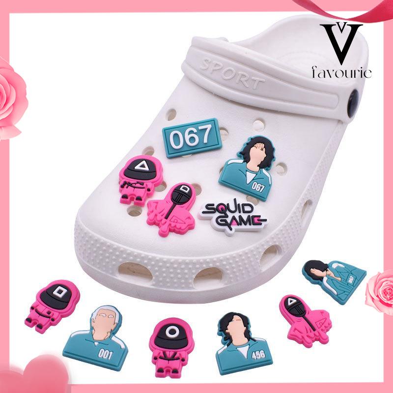 CODSquid Game Crocs Jibbitz Pesona Sepatu untuk Crocs Aksesoris Shoe Gesper Crocs Pin  sandal Lubang Sepatu decorate accessories-FA