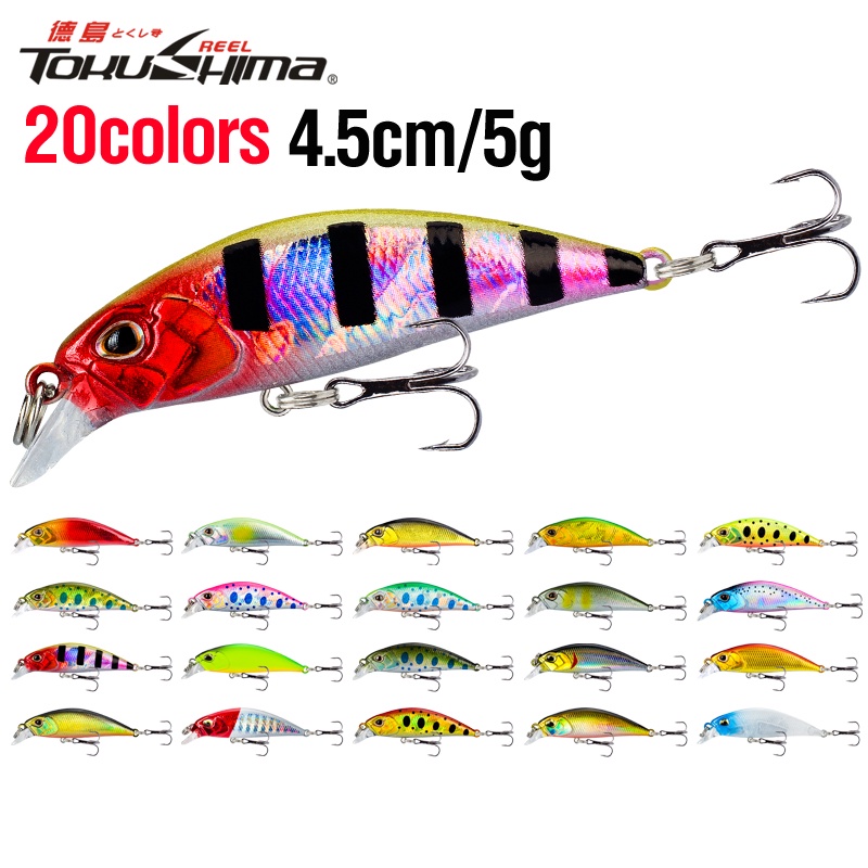 1pcs 4.5cm /5g Tenggelam Ikan Kecil Lure 3D Eyes Laser Troli Memancing Umpan Buzz Umpan Umpan Umpan SwimBait 20warna Dengan 2kait Treble