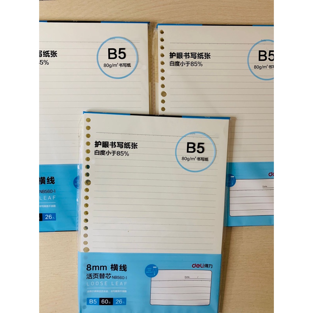 

Kertas File Loose Leaf DELI B5 60Lbr - NB560-1 LINE