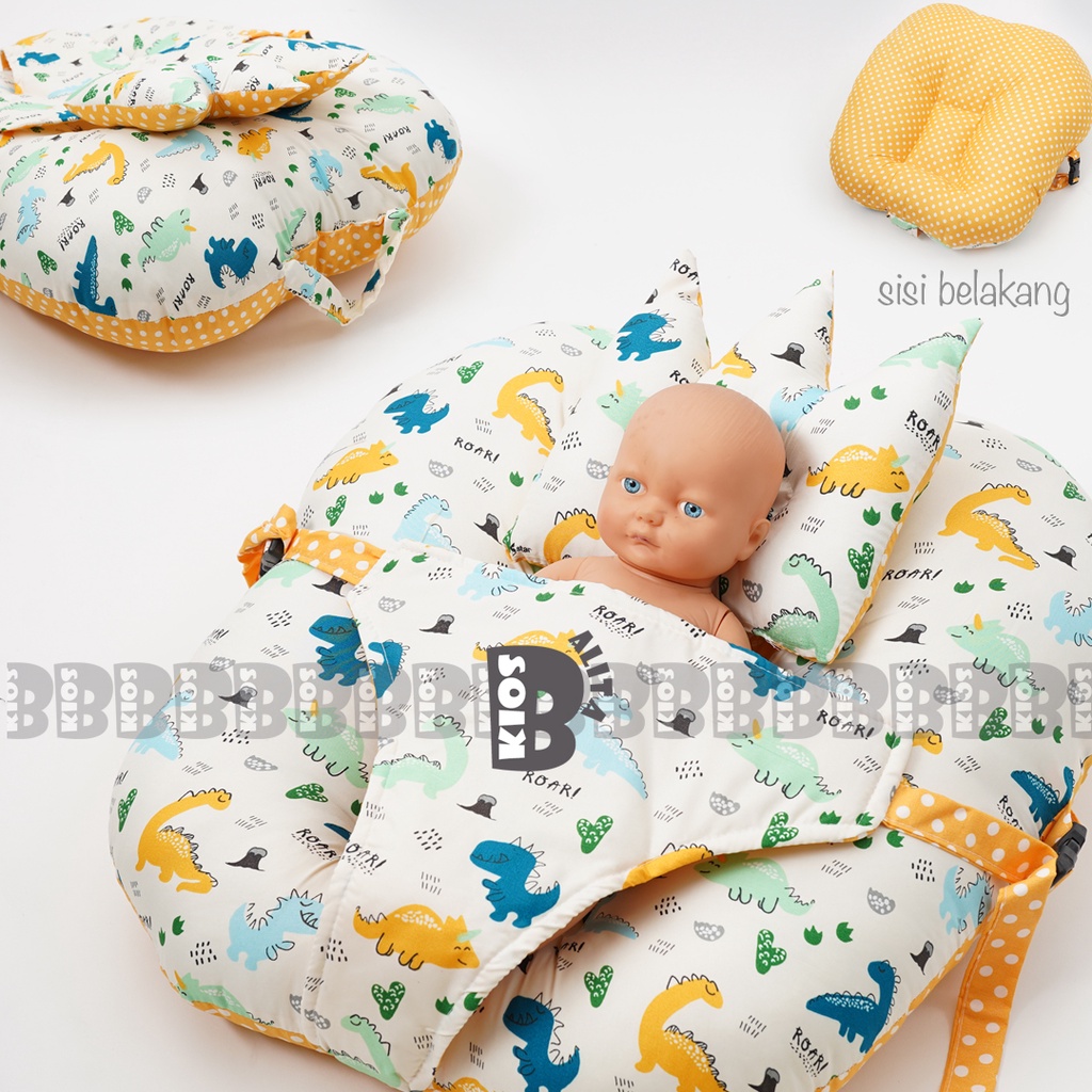 FREE BANTAL PEYANG!! KASUR BAYI SAFETY BELT DILENGKAPI DENGAN SABUK GESPER  / TEMPAT TIDUR BABY SET