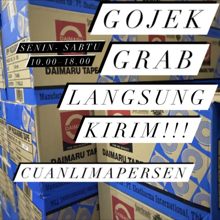 

Lakban daimaru 2 inch - Bening / Transparan 90Y 90 Yard (per dus)