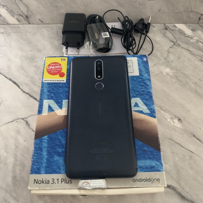 Nokia 3.1 Plus ram 3GB 32GB Bekas - Fullset resmi - ada NFC