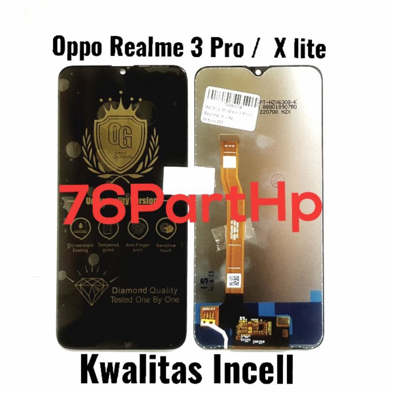 Lcd Touchscreen Fullset kwalitas incell Realme 3 pro - X lite