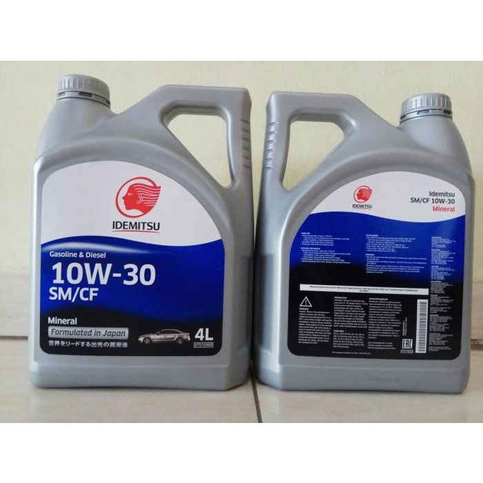 OLI MESIN MOBIL IDEMITSU 4L 10W/30 10/30 10W30 10W-30 10-30 SM/CF