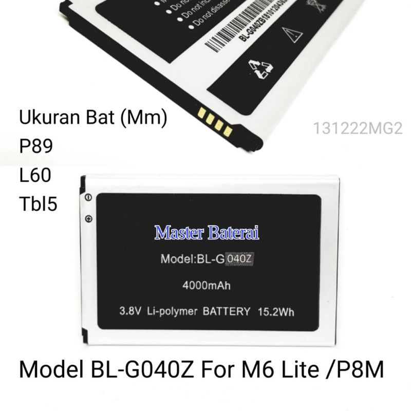 Baterai Gionee M6 Lite Gione P8M/M6Lite Kode Batrai BL-G040Z BLF040Z ORI