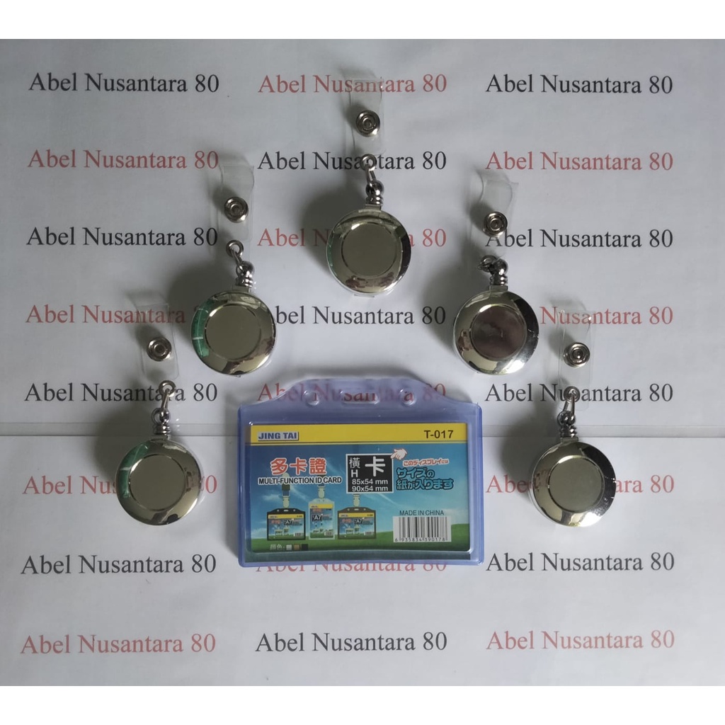

Paket Casing ID 2 Sisi T017H Bening Tidur dengan Yoyo ID Card Chrome Silver