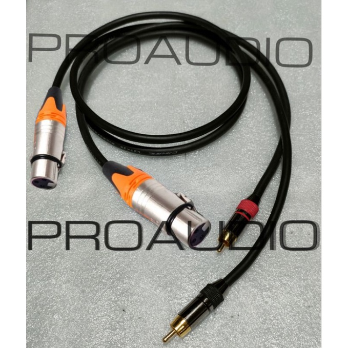 Kabel sambungan 1 meter jack xlr canon Female to jack rca