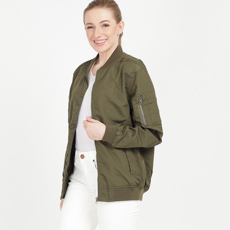 New Sale JAKET RODEO OLIVE Outer BOMBER Casual Wanita Lengan Panjang LS - Baju Atasan Top Woman Jack