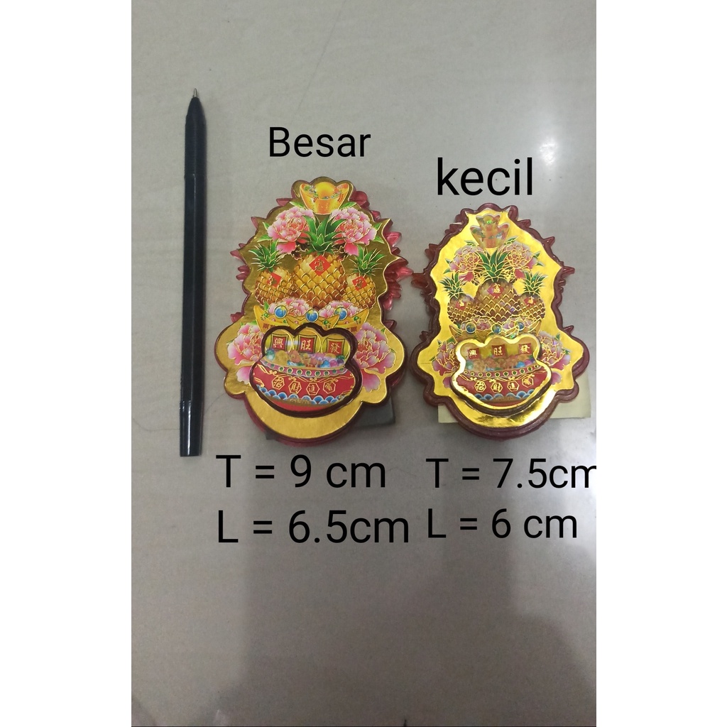 lem / stiker/ tempelan kim hua uk.besar / kecil, plastik tebal