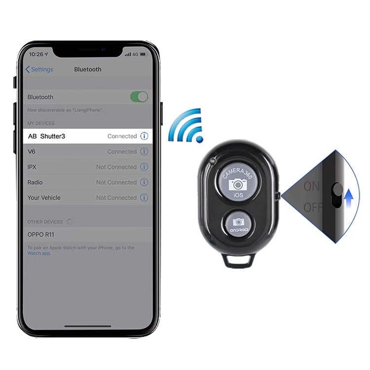 Remote Control Bluetooth Portable Selfie Shutter Wireless for Android IOS Smartphone