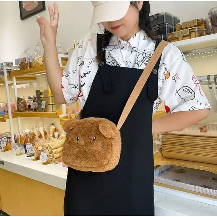 &quot;aurabagss&quot; - Tas Wanita Tas Selempang Remaja Wanita Model Kucing kelinci Tas Anak Perempuan Cat Rabbit Animal Cute Imut Lucu