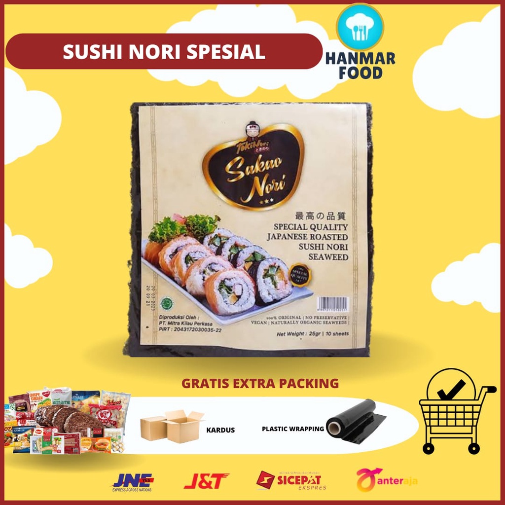 

Sushi Nori Spesial/ Tokinori Yaki Nori Sushi HALAL 10 Lembar