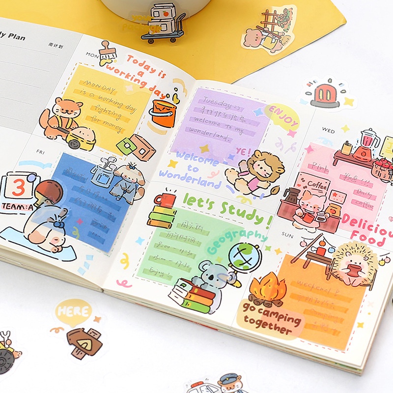 

Stiker Flake Aesthetic Hewan Lucu – Panmomo Bubble City Sticker Set