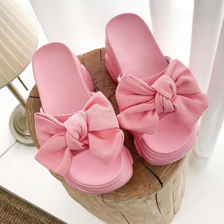 ((H-7-Q ➸> AXELINE COD Sandal Wedges Wanita Korea Sweety Platform Pita Sol Moschino Best Seller pros