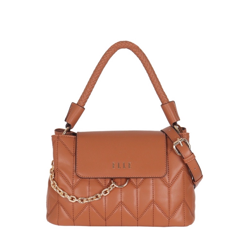 Tas Tangan Wanita Elle Handbag - Camel Original Counter