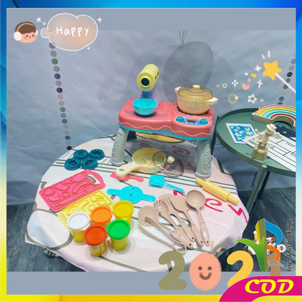RB-M162 Mainan Kitchen Set Anak Plastisin Cetakan Mie / Mainan Dapur Anak Perempuan Masak Masakan