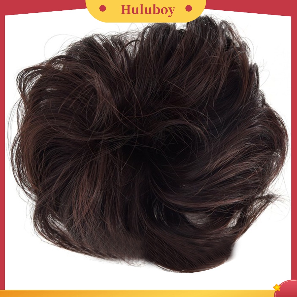 Wig Rambut Bun Chignon Ponytail Elastis Model Keriting Untuk Wanita