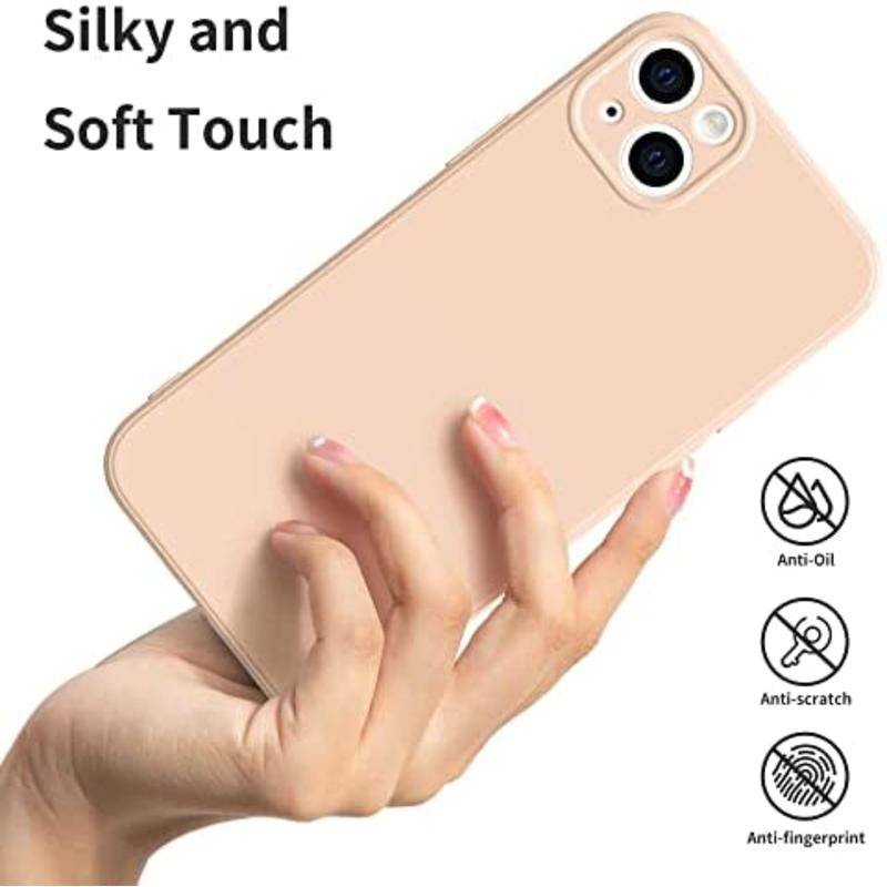 IPHONE Casing Silikon Cair Untuk iPhone14 13 12 11 Pro Max Full Body Pelindung Cover Shockproof Slim Phone Case Anti Gores Lembut Lapisan Microfiber Untuk iPhone14 iPhone13