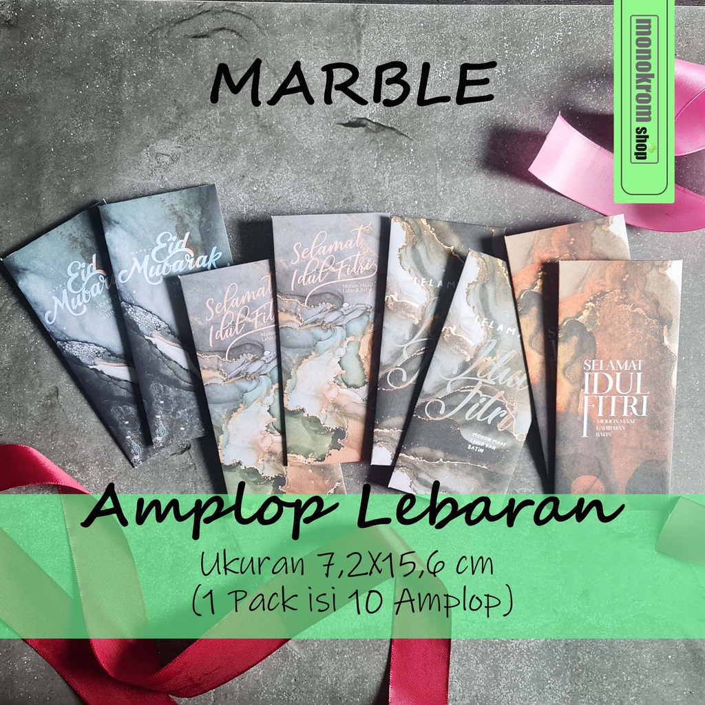 

Amplop Lebaran Besar Tebal Selamat Idul Fitri - Tema Marble