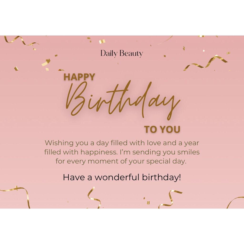 

DAILY BEAUTY GREETING CARD BIRTHDAY CARD KARTU UCAPAN ULANG TAHUN - ART CARTOON