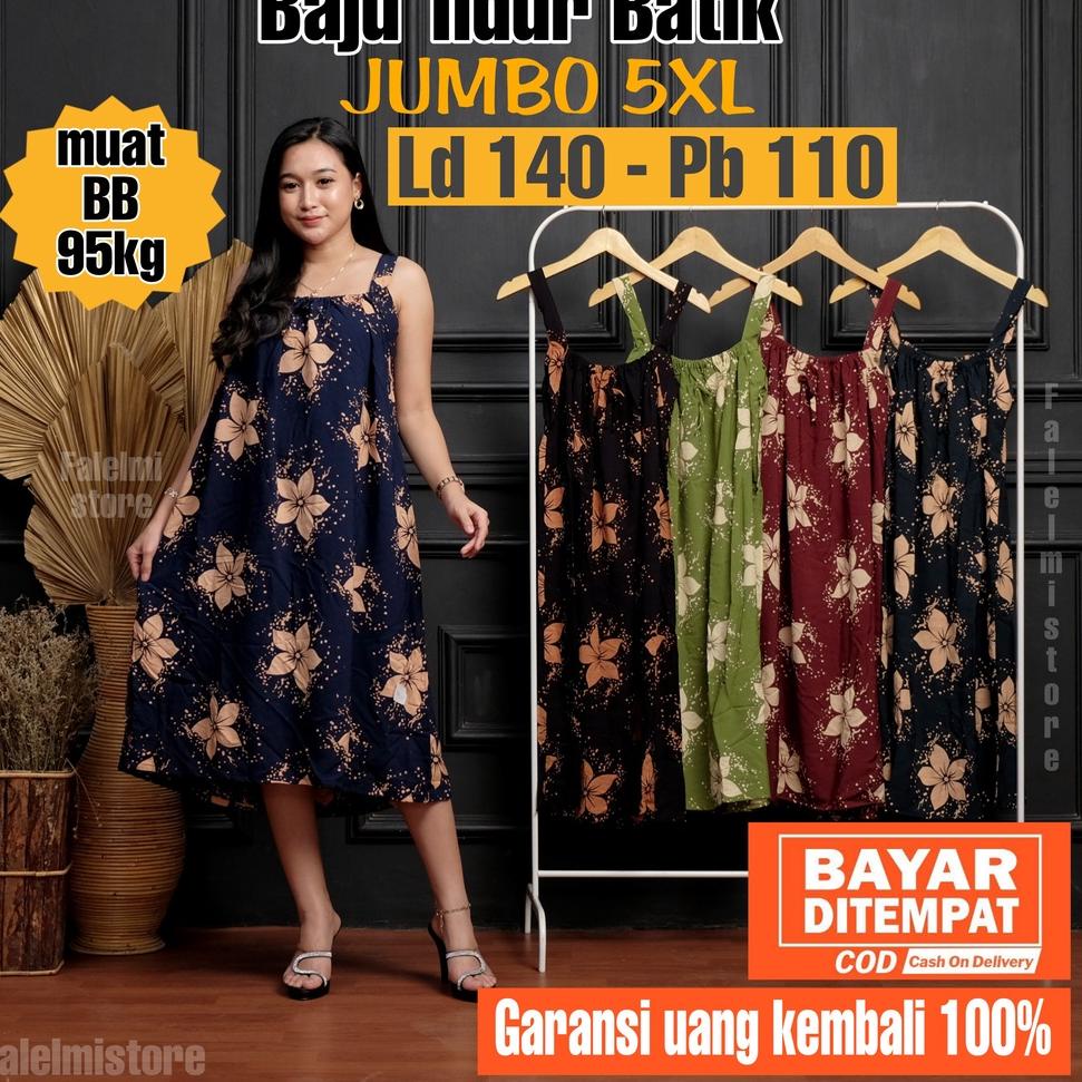 (W-6-O✉) Sleepwear Sexy Jumbo Ld 140 Baju Tidur Sexy Wanita Jumbo Daster Sexy Wanita Yukensi Tali Sa