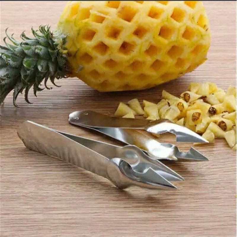 Alat Pencubit Mata Nanas Stainless Steel Pineapple Pembersih Pengupas Pemotong Cupit Capit Pincers T