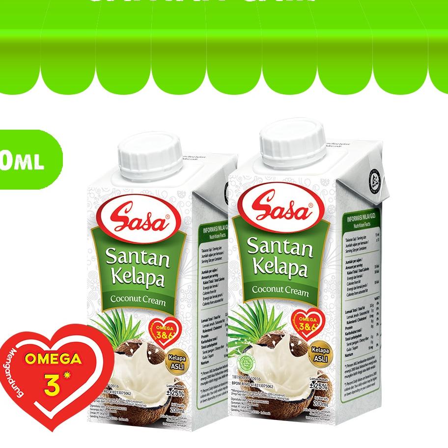 

[PRODUK LBWN0] Sasa Santan Cair 200ml x 2 Pcs ZHL