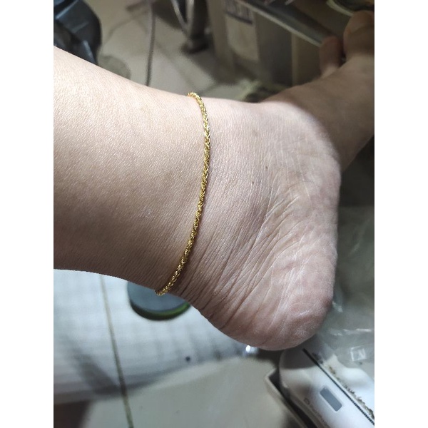 gelang kaki plintir emas asli kadar 70%