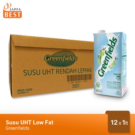 

Susu UHT Low Fat Greenfields [12 Pcs x 1 Liter] TERLARIS TERPERCAYA ORIGINAL
