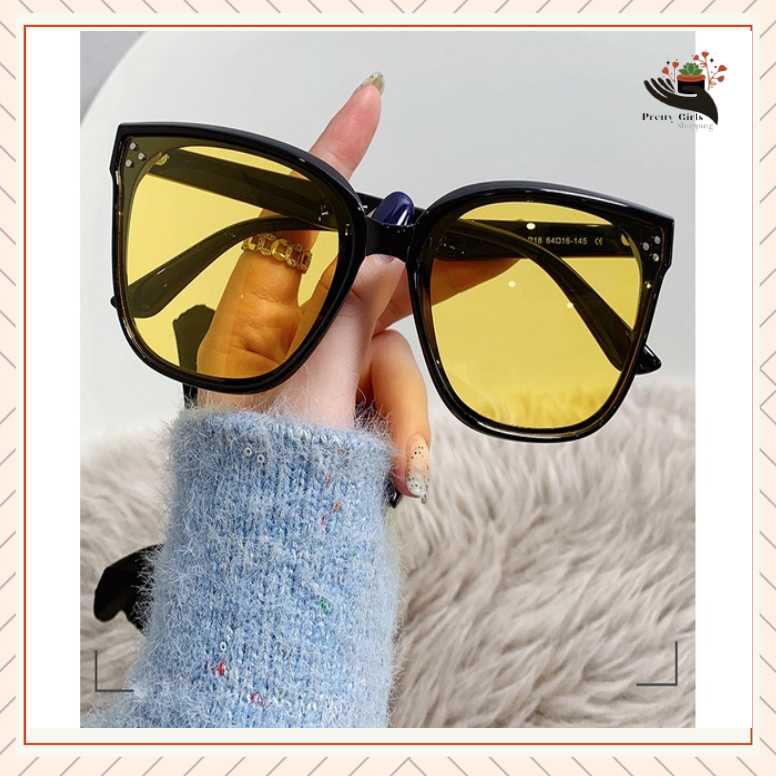Pretty Kacamata Hitam Pria Wanita Model Lipat Gaya Retro Korean INS fashion ANTI-UV /Dompet Kaca Mata Mini