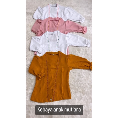 kebaya anak kringkle payet mutiara